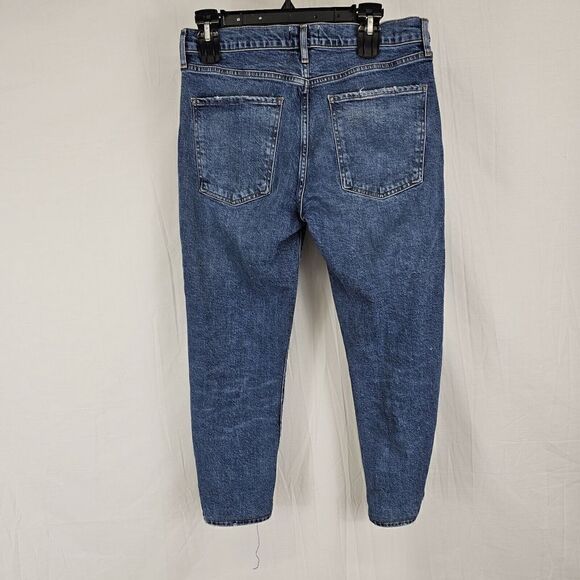 AGOLDE Toni Straight Ankle Jean Medium Wash Denim Distressed Mid Rise 30 - Picture 9 of 9